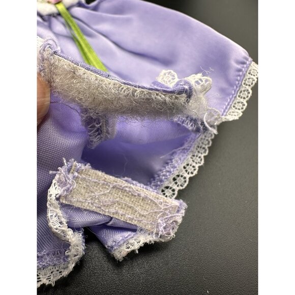 CABBAGE PATCH KIDS Doll Purple Satin Small Romper Outfit READ - Picture 2 of 8